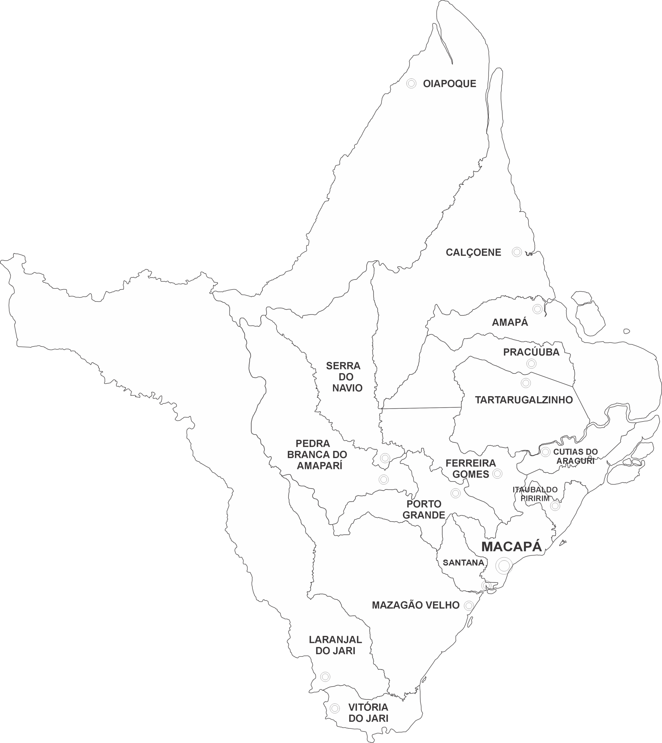 Mapa do Estado do Amapá